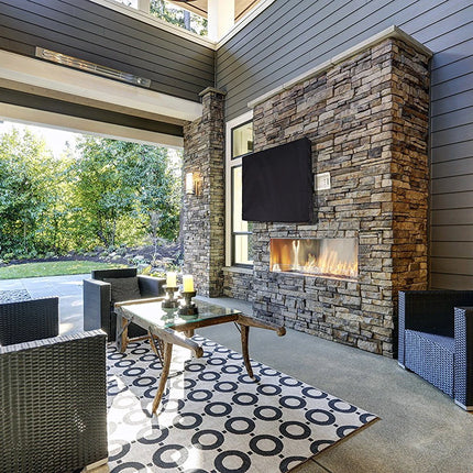 Weatherproof Dust-proof Outdoor TV Cover Beige 70" 75" 40" 46" 50" 55" 60" 65" Protect TV Screen Garden Patio Outdoor TV Cover