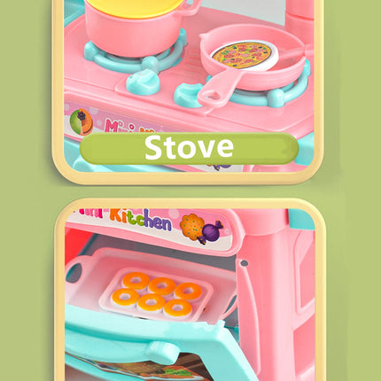 Miniature Kitchen Cooking Set Kid Toys, Food Drink Pop Cans Pretend Play Mini Kitchen Game Accessories Set House Games Gifts