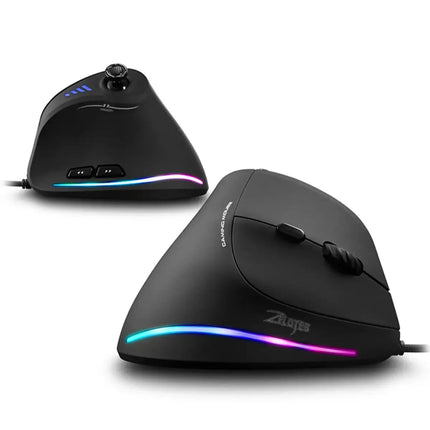 C-18 Vertical Gaming Mouse 10000 DPI Programmable 11 Buttons USB Wired RGB Optical Remote Mouse Gamer Mice For Laptop PC