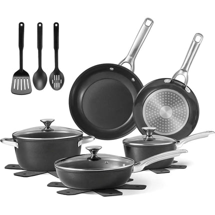 Induction Cookware Set 15-Piece, Pots and Pans Set Non Stick with Ceramic Coating, Induction Pots Set