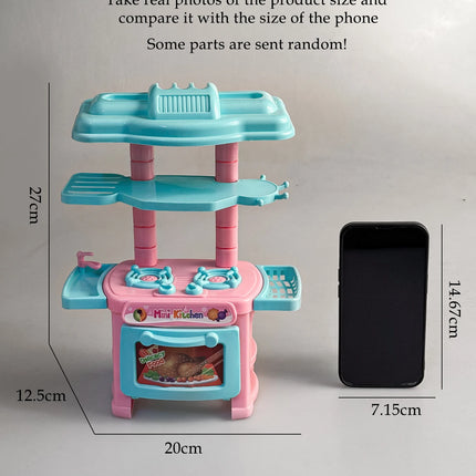 Miniature Kitchen Cooking Set Kid Toys, Food Drink Pop Cans Pretend Play Mini Kitchen Game Accessories Set House Games Gifts