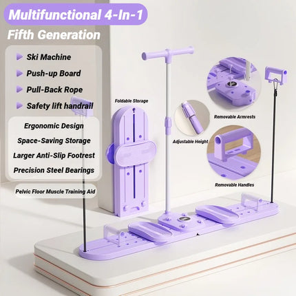 Ski Machine Thin Legs Leg Postpartum Pelvic Floor Muscle Buttocks Training Push-Ups Multifunctional Fitness Trainer Aerobics