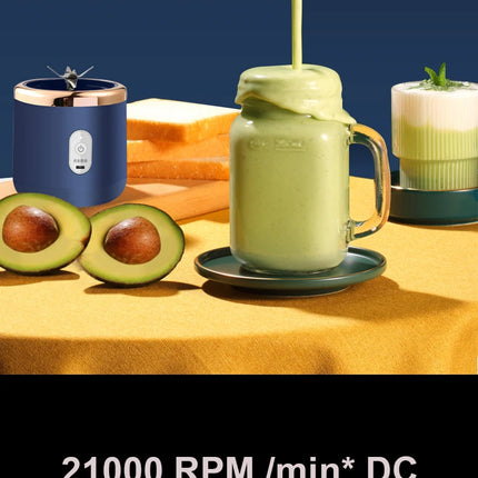 Portable Juicer Cup Smoothie Blender 6 Blade Blender Bottle  Household Fruit Juicer Cup USB Rechargeable Juicer Kitchen Tool