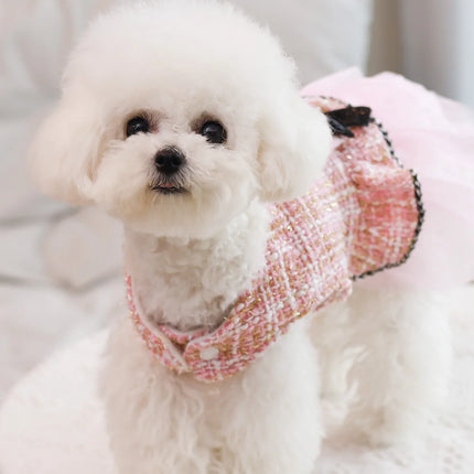 Pet clothing for spring & autumn, teddy bear, Schnauzer, Yorkshire, puppy clothing, dog princess dress, suitable for fashionable