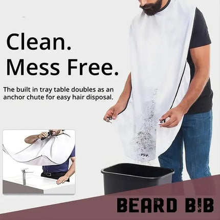 Men's Beard Shaving Apron - Cleaning Bib for Hairdressers and Shavers - Perfect Gift for Grooming and Hygiene