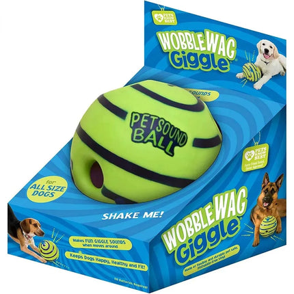 Dog Toy Wobble Wag Giggle Ball Getting Dog Attention Toy Fun Giggle Sounds When Rolled or Shaken Pets Know Best As Seen On TV