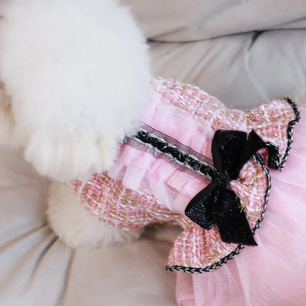 Pet clothing for spring & autumn, teddy bear, Schnauzer, Yorkshire, puppy clothing, dog princess dress, suitable for fashionable