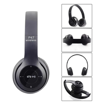 Stereo P47 Headset 5.0 Bluetooth Headset Folding Series Wireless Sports Game Headset for iPhone XiaoMi