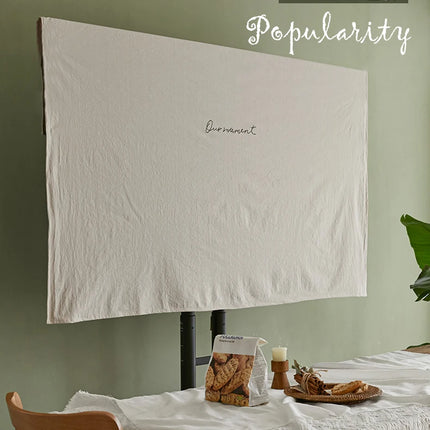 100% cotton TV dust cover LCD high-end TV cover dustproof cloth for 55 inches, 65 inches, 43 inches,75 inches