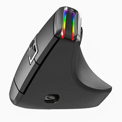 COUSO High Quality Ergonomic Mouse RGB Backlit Dual Mode BT3.0 BT5.0 Computer Bluetooth Rechargeable Wireless Vertical Mouse