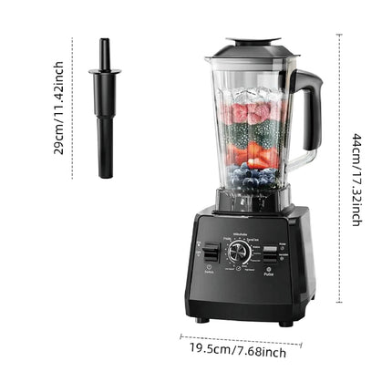 2000W Heavy Duty Commercial Blender Stationary Mixer Ice Smoothies Appliances for Kitchen Professional High Power Food Processor