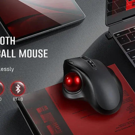 Trackball Wireless Mouse Rechargeable Bluetooth 2.4G USB Mouse Ergonomic Mice for Computer Android Windows 3 Adjustable DPI
