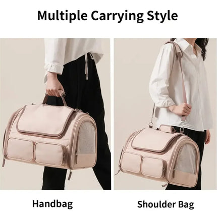 Airline Approved Pet Carrier Bag Soft Side Backpack Cat Pet Carriers Dog Travel Bags Transport For Small Dogs and Cats Outgoing