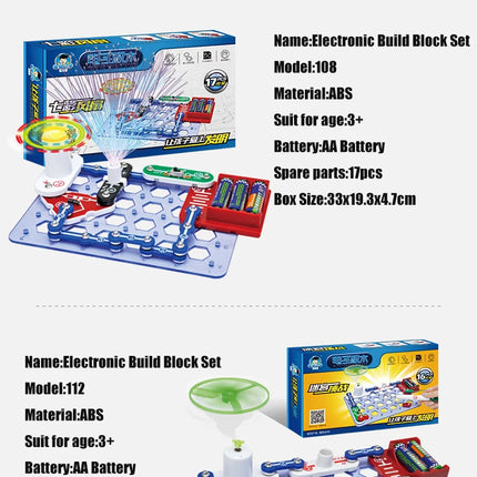 ANU New Circuit Electronic Building Block Scientific Experiment Educational Children's Assembled Toys Electronic Exploration 8+