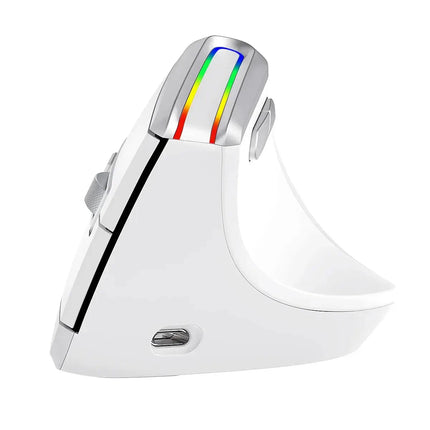 COUSO High Quality Ergonomic Mouse RGB Backlit Dual Mode BT3.0 BT5.0 Computer Bluetooth Rechargeable Wireless Vertical Mouse