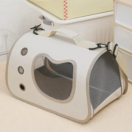 Portable Pet Carrier Bag for Small Dogs Cats Foldable Shoulder Backpack Breathable Travel Outdoor Kitten Puppy Carrier Handsfree