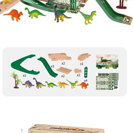 Kid Rail Parking Lot Toys Dinosaur Car Parking Building Model Simulation Fire Police Engineering Vehicle Toy Boys Birthday Gifts