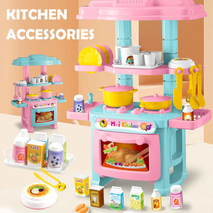 Miniature Kitchen Cooking Set Kid Toys, Food Drink Pop Cans Pretend Play Mini Kitchen Game Accessories Set House Games Gifts