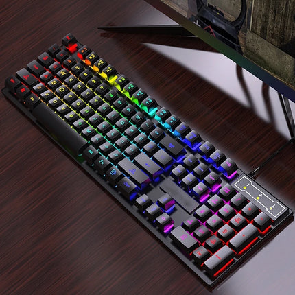 104 key Backlit Computer Keyboard Waterproof Gaming Keyboard Backlit Ergonomics Colorful Mechanical Feel Keyboard And Mouse Set