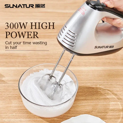 SUNATUR Hand Mixer 110-240V Blender 300W Electric Food Processor 3 in 1 Mixer Kitchen Appliances Machine Mixer for Baking