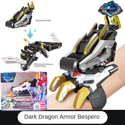 Genuine Mini Secret Service Watch Toy Boy Mecha Robot Ruper Dinosaur Power Deformation Toy Suit Action Figures Kids Gifts
