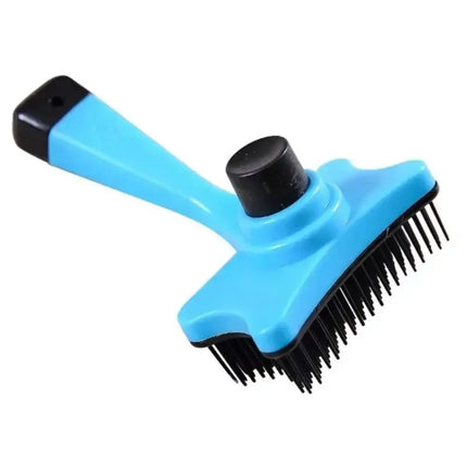 Pet Hair Removal Brush Gentle on Skin Static Free for Cats Dogs One Click Button Massage Comb Removes Loose Fur Static-free Bris