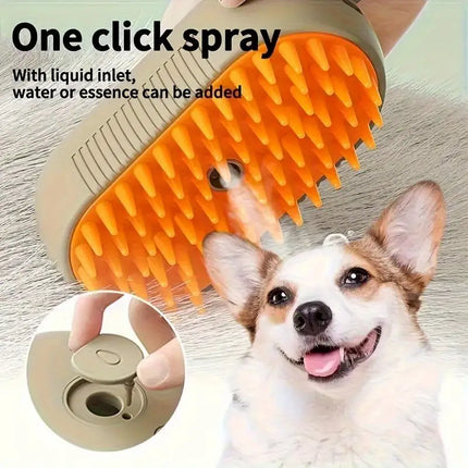 3-in-1 Dog Hair Brush Cat Hair Brush Electric Pet Cleaning Brush Steam Spray Brush Massage Hair Removal Comb Anti Flying Brush