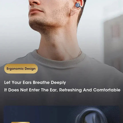 Bluetooth Earbuds True Clip-on Wireless Earphones Noise Cancelling Bluetooth Headsets Earcuffs Handsfree With Mic For Xiaomi ios