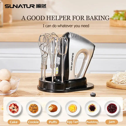 SUNATUR Hand Mixer 110-240V Blender 300W Electric Food Processor 3 in 1 Mixer Kitchen Appliances Machine Mixer for Baking