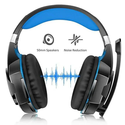 G2000 Gaming Headsets Big Headphones with Light Mic Stereo Earphones Deep Bass for PC Computer Gamer Laptop PS4 New X-BOX