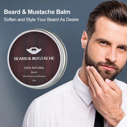Beard Growth Kit For Men Barbe Hair Enhancerbeard Essential Oil Moisturizing Wax Growth Roller Comb Styling Scissors Beard Care