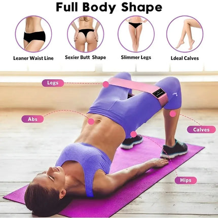3Pcs Fabric Resistance Hip Booty Bands Glute Thigh Elastic Workout Squat Circle Stretch Fitness Strips Loops Yoga Gym Equipment