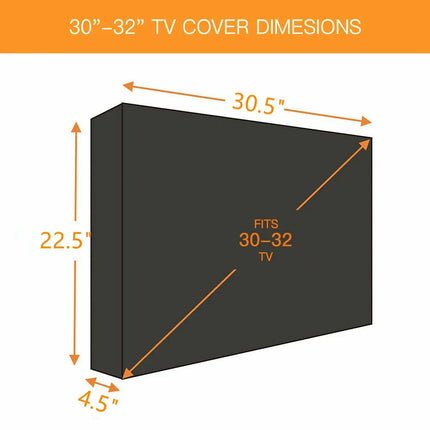 30-58 Inch Dustproof Waterproof TV Cover Outdoor Patio Flat Television Protector Oxford Cloth Coated Outdoor Dustproof