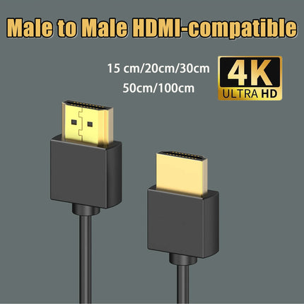 4K@60Hz For HDMI Male to Male Cable High Speed 2.0 Cable Gold-Plated Connectors Cable HDR 3D 2160P 1080P UHD TV Blu-ray Xbox PS