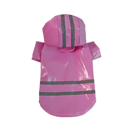 Dog Clothes, Waterproof Jackets, Hooded Raincoats with Reflective Strip, Outdoor Breathable Clothes for Puppies
