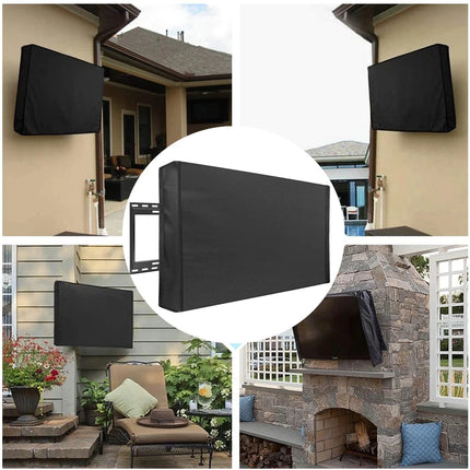 Weatherproof Dust-proof Outdoor TV Cover Beige 70" 75" 40" 46" 50" 55" 60" 65" Protect TV Screen Garden Patio Outdoor TV Cover