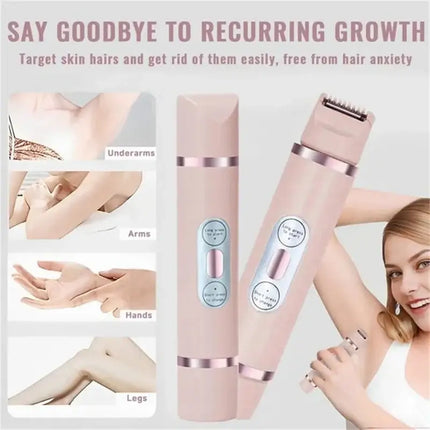 Rechargeable Electric Trimmer for Women 2in1 Hypoallergenic Electric Lady Hair Groomer Hair Removal Tool Body Shavers Gifts