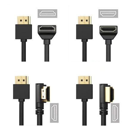 90 Degree HDMI 2.0 Cable - Graphene Enhanced for Space-Saving Installations | 8K, 3D & High Refresh Rate Aux Cable  Hdmi Cable