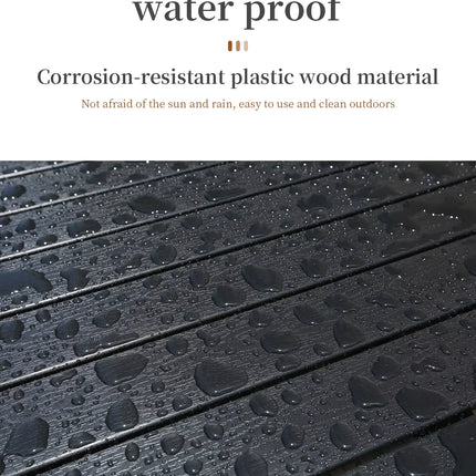 Outdoor Dining Table Leisure 120cm Courtyard Wood-plastic Garden Tables Villa Long Table Modern Furniture