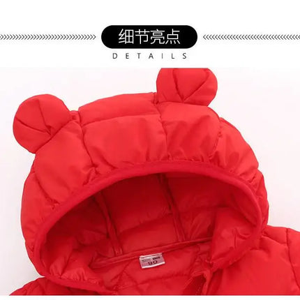 Winter Baby Down Cotton Jacket Winter 2023 New Fashion Cute Cartoon Coat Boys Girls Hooded Warm for Children's Outerwear 0-5y