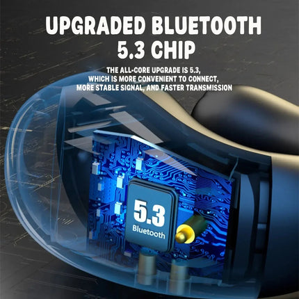 Ultra Open Ear Earbuds - Ergonomic Clip-On Earbuds, Small Bone Conduction Over-The-Ear Headphones with Waterproof Design, Perfec