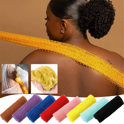 1PC African Net Bath Sponge Washcloth Reusable Long Bath Ball Net Sponge Exfoliating Net Skin Care Bathroom Accessories