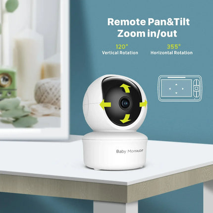 HD video baby monitor with camera and audio
