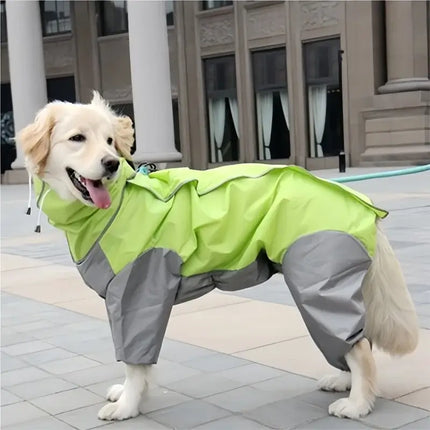 waterproof dog raincoat jumpsuit