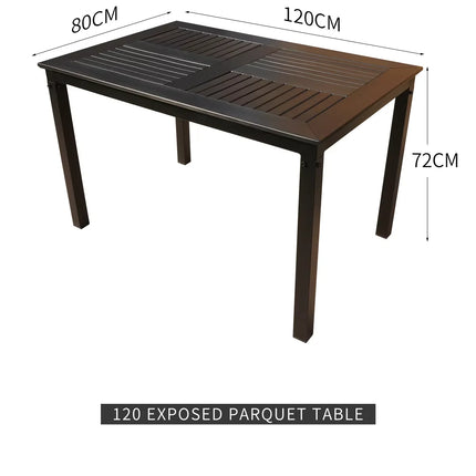 Outdoor Dining Table Leisure 120cm Courtyard Wood-plastic Garden Tables Villa Long Table Modern Furniture