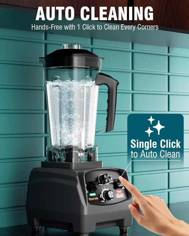 WantJoin Professional Blender, Commercial Blender for kitchen Max 1800W High Power Home and Commercial with Timer