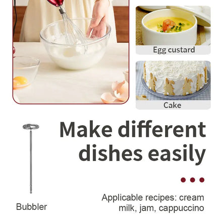 Electric Immersion Blender Hand Blender with Whisk 5 in 1 600W,304 Stainless Steel Ice Crush Blade with Whisk, Milk Frother