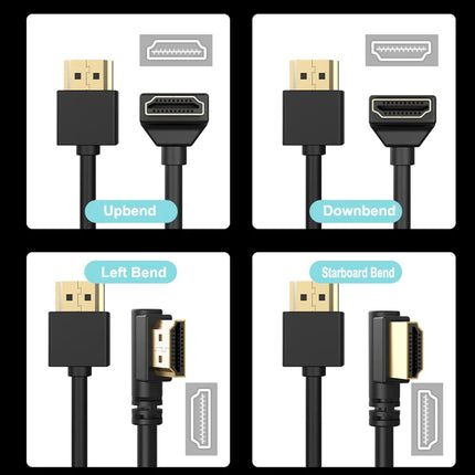 90 Degree HDMI 2.0 Cable - Graphene Enhanced for Space-Saving Installations | 8K, 3D & High Refresh Rate Aux Cable  Hdmi Cable