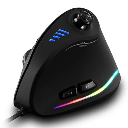 C-18 Vertical Gaming Mouse 10000 DPI Programmable 11 Buttons USB Wired RGB Optical Remote Mouse Gamer Mice For Laptop PC