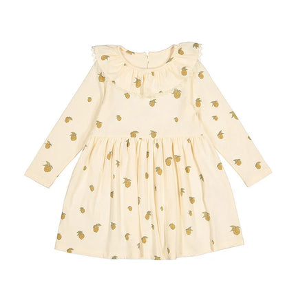 Fashion Baby Girl Dresses Floral Long Sleeve Cotton Toddler Girl Dress For 1-6Yrs Baby Girl Party Dress Girls Clothes